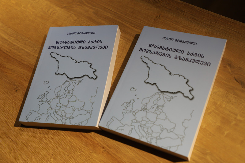 სამსახურის თანამშრომლებს სამართლის დოქტორმა - ვასილ გონაშვილმა ნორმატიული აქტის მომზადების გზამკვლევი წარუდგინა